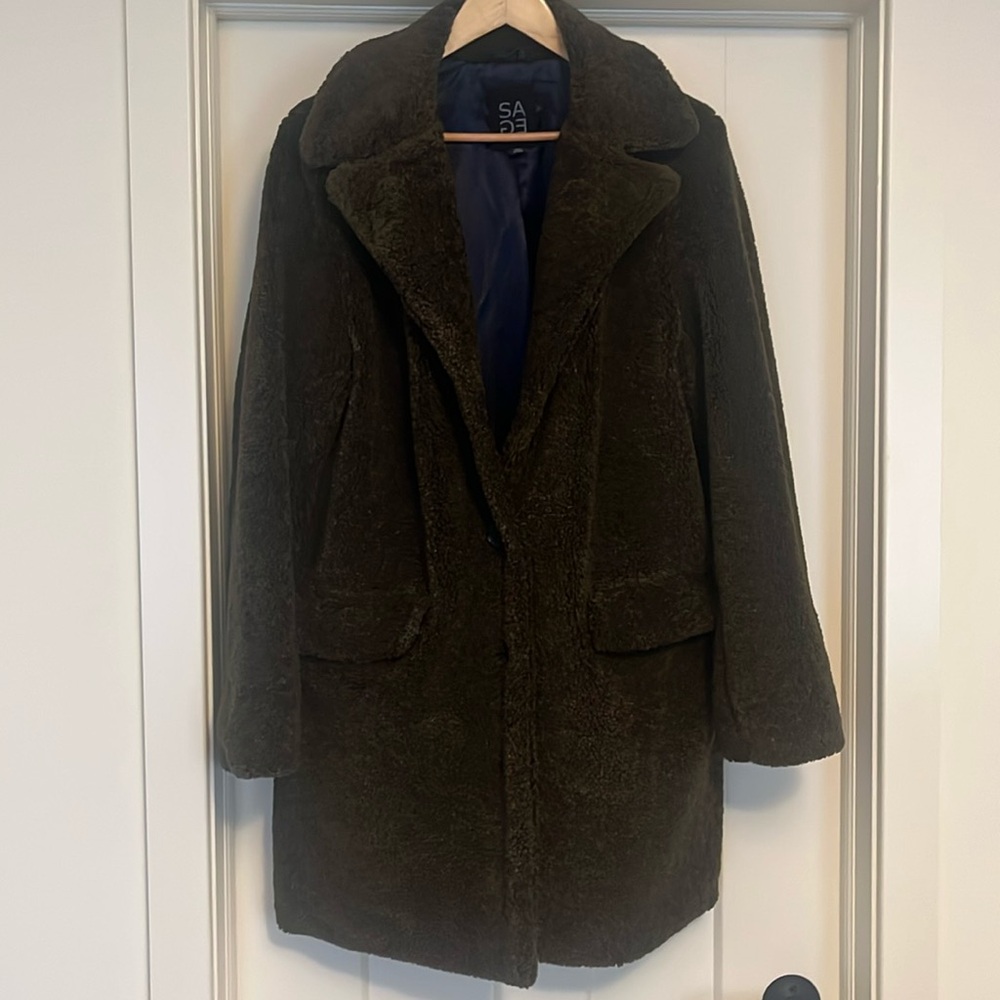 Sage collective teddy bear coat